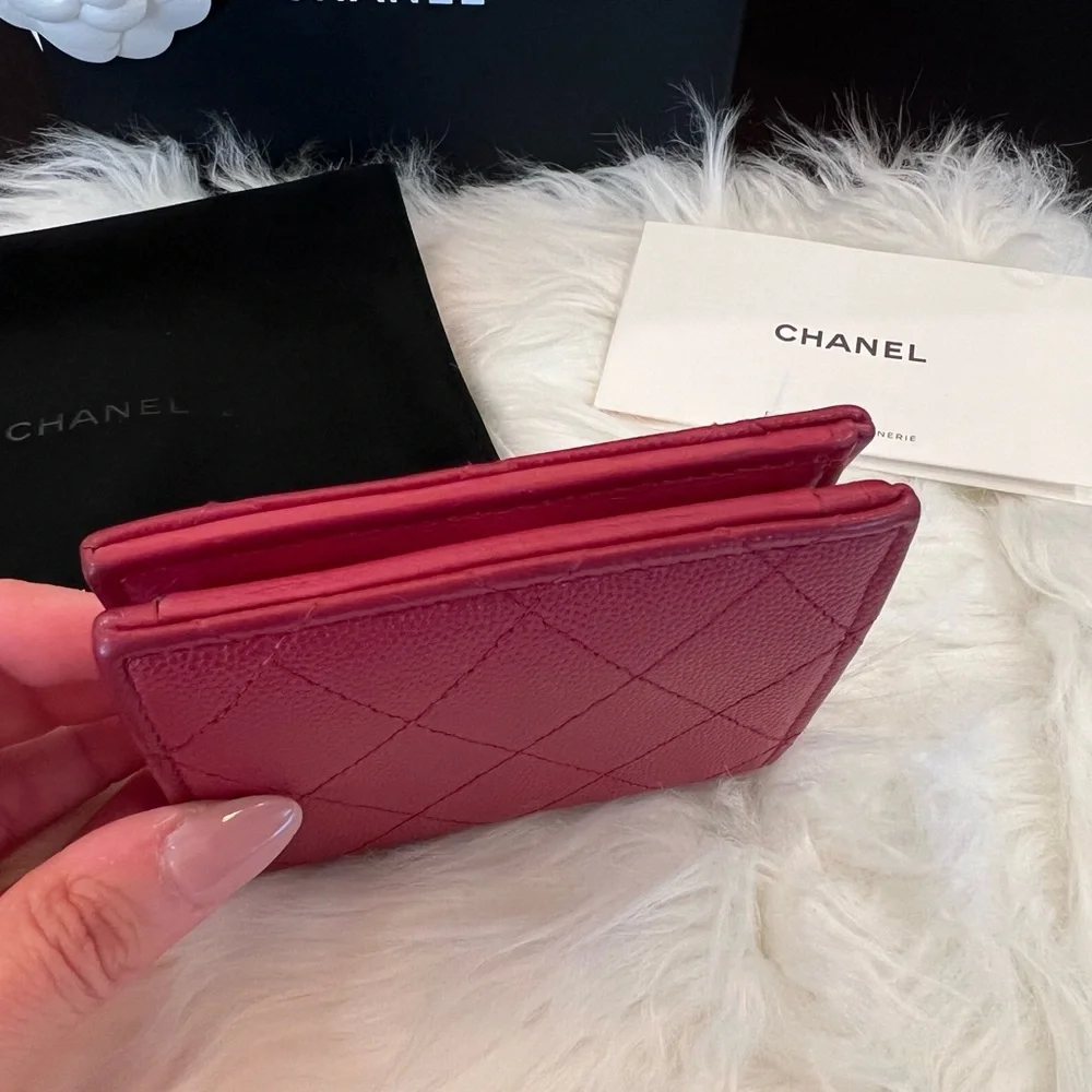 Chanel Quilted Caviar Compact Wallet - Picture 7 of 13
